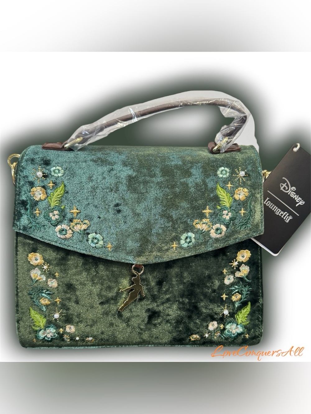 Loungefly Disney Peter Pan Quilted Texture Crossbody Bag